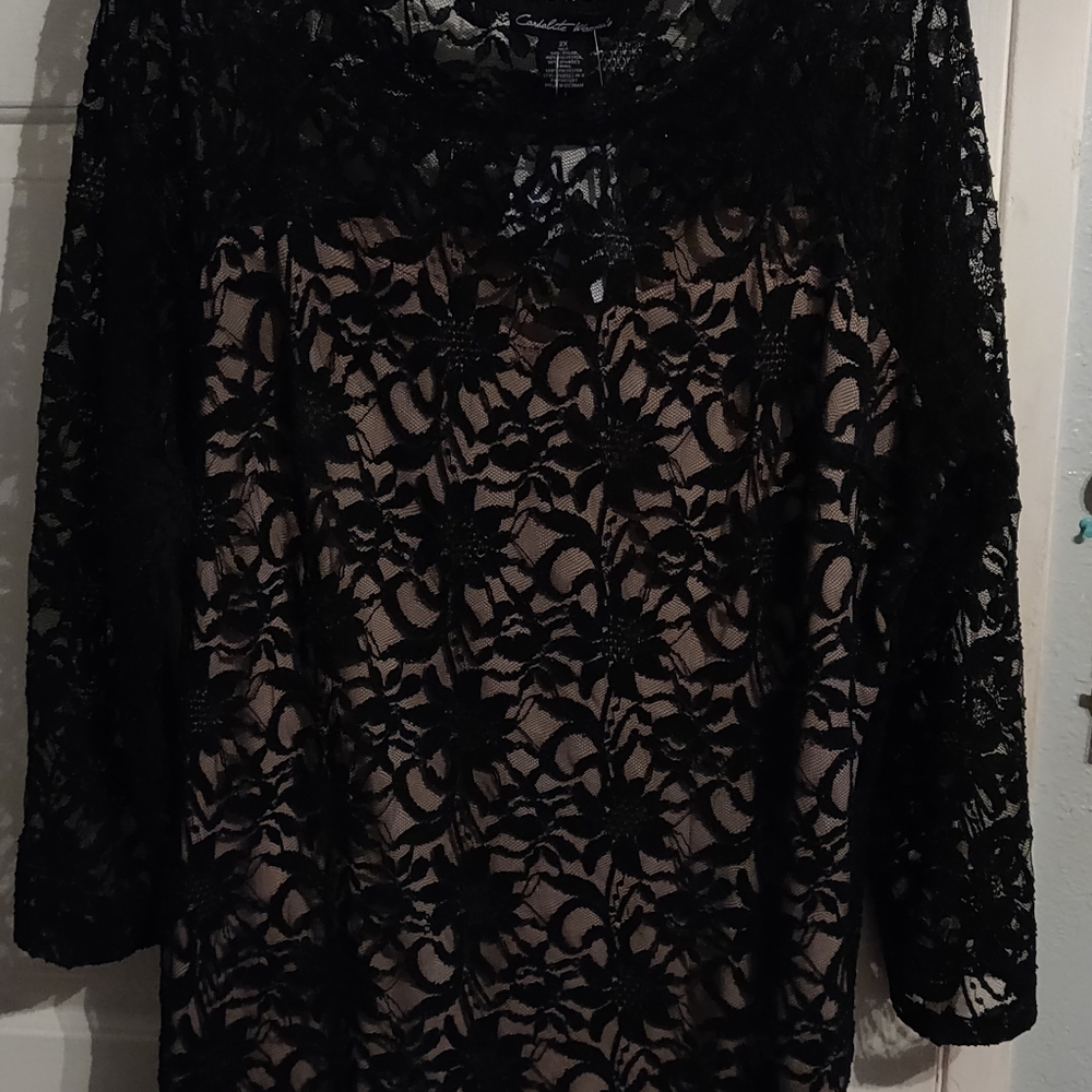 Plus size lace dress